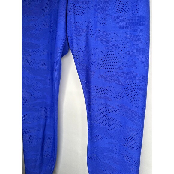 ATHLETA PHENOM CAMO 7/8 Royal Blue Perforated Leggings Women’s Size Medium - Picture 2 of 11
